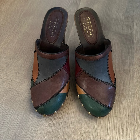 Coach patchwork clogs multicolor good condition - Picture 5 of 5